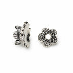 AURA Amulet silver spacer bead charms detail for handmade crystal jewelry for women. 